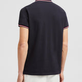 TRICOLOR-TRIMMED COTTON PIQUET POLO SHIRT
