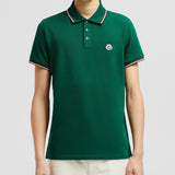 TRICOLOR-TRIMMED COTTON PIQUET POLO SHIRT