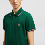 TRICOLOR-TRIMMED COTTON PIQUET POLO SHIRT