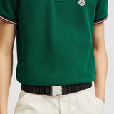 TRICOLOR-TRIMMED COTTON PIQUET POLO SHIRT