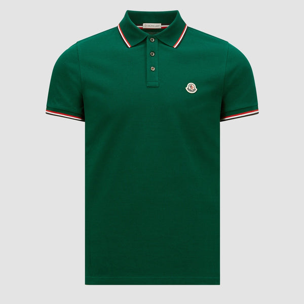 TRICOLOR-TRIMMED COTTON PIQUET POLO SHIRT