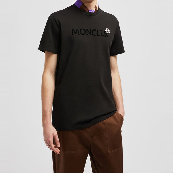 FLOCKED LOGO COTTON T-SHIRT