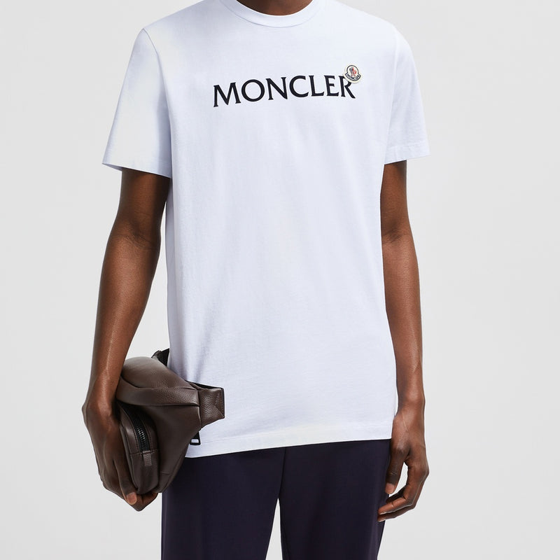 FLOCKED LOGO COTTON T-SHIRT