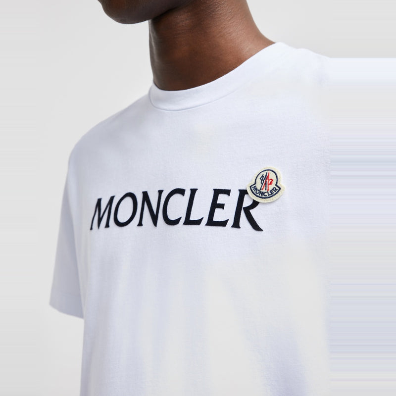 FLOCKED LOGO COTTON T-SHIRT