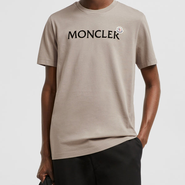 FLOCKED LOGO COTTON T-SHIRT