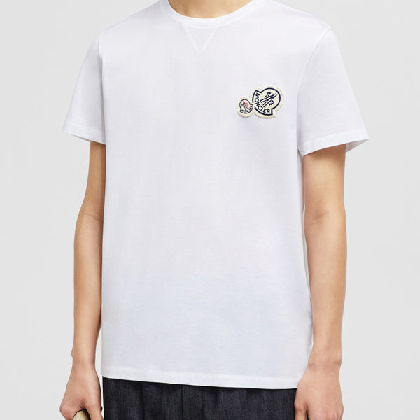 DOUBLE LOGO PATCH COTTON T-SHIRT