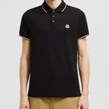 TRICOLOR-TRIMMED COTTON PIQUET POLO SHIRT