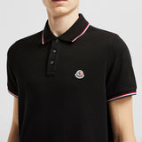 TRICOLOR-TRIMMED COTTON PIQUET POLO SHIRT