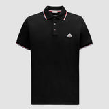 TRICOLOR-TRIMMED COTTON PIQUET POLO SHIRT