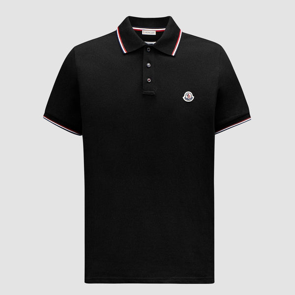 TRICOLOR-TRIMMED COTTON PIQUET POLO SHIRT