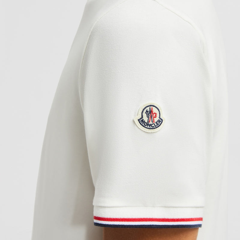 TRICOLOR-TRIMMED COTTON T-SHIRT