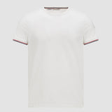 TRICOLOR-TRIMMED COTTON T-SHIRT