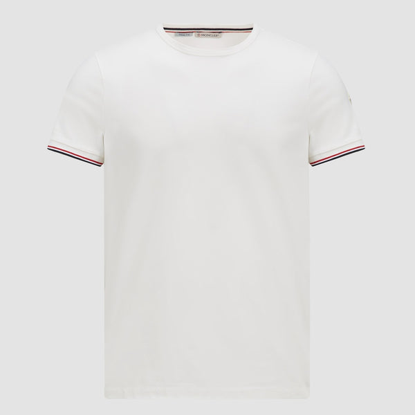 TRICOLOR-TRIMMED COTTON T-SHIRT