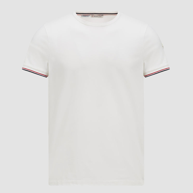 TRICOLOR-TRIMMED COTTON T-SHIRT
