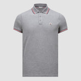 TRICOLOUR-TRIMMED COTTON PIQUET POLO SHIRT
