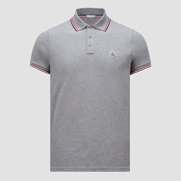 TRICOLOUR-TRIMMED COTTON PIQUET POLO SHIRT