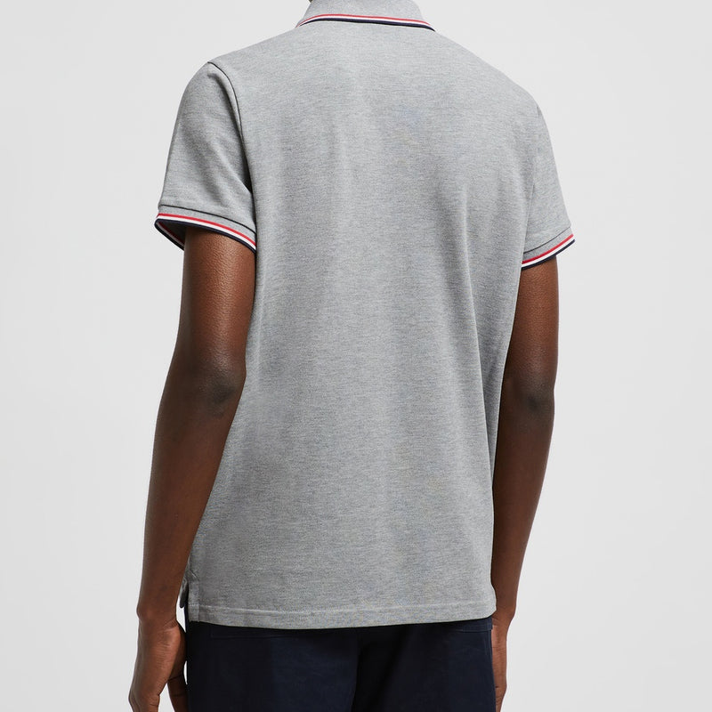 TRICOLOUR-TRIMMED COTTON PIQUET POLO SHIRT