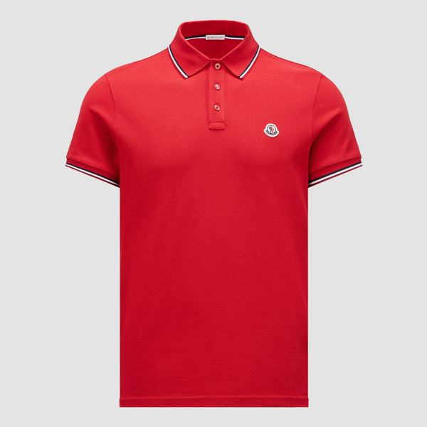 TRICOLOUR-TRIMMED COTTON PIQUET POLO SHIRT