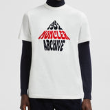 FLOCKED MOUNTAIN LOGO COTTON T-SHIRT