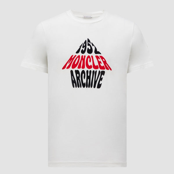 FLOCKED MOUNTAIN LOGO COTTON T-SHIRT