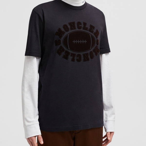 RUGBY MOTIF COTTON T-SHIRT