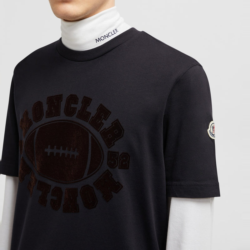 RUGBY MOTIF COTTON T-SHIRT