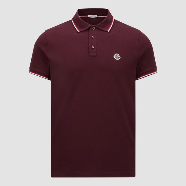 TRICOLOR-TRIMMED COTTON PIQUET POLO SHIRT