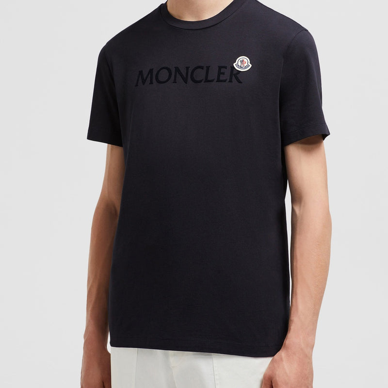 FLOCKED LOGO COTTON T-SHIRT