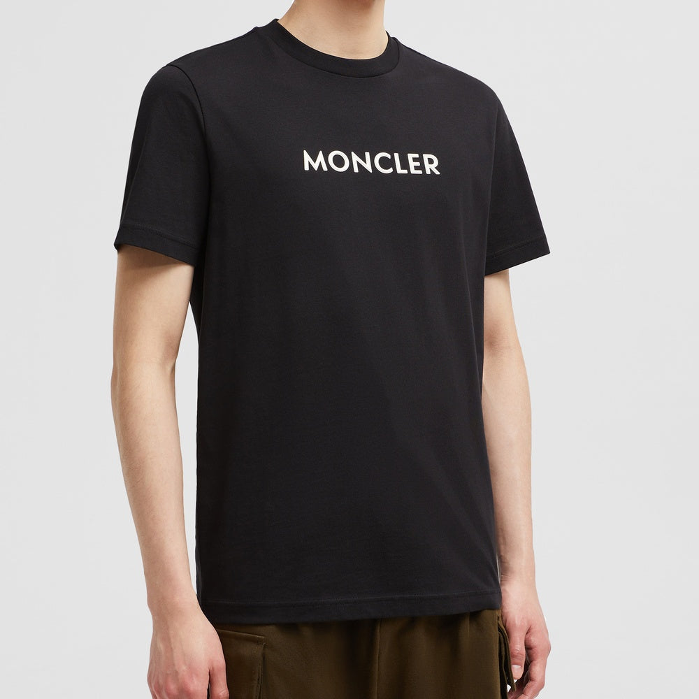 MONCLER Tシャツ/9-12 MONCLER RUBBERIZED LOGO COTTON T-SHIRT J20918C0003489AJS999