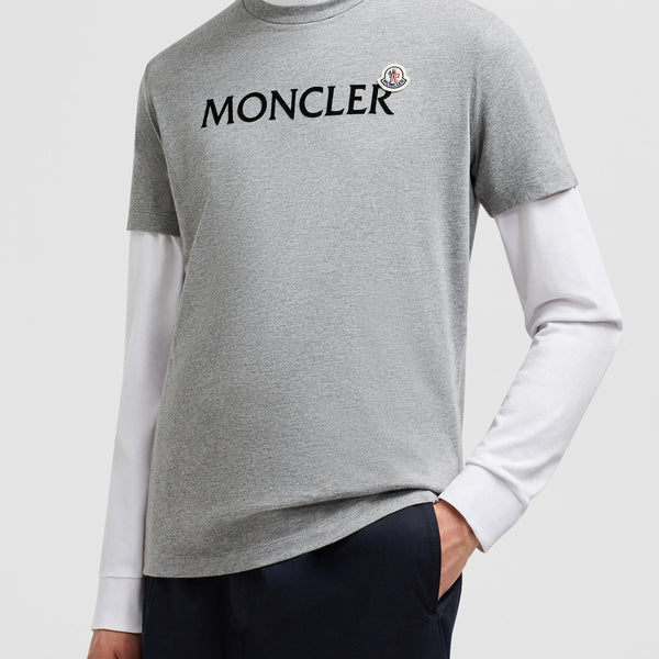 FLOCKED LOGO COTTON T-SHIRT