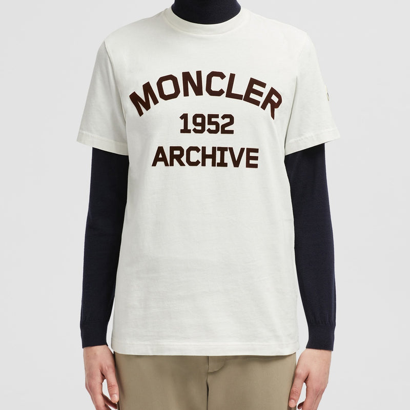 FLOCKED LOGO COTTON T-SHIRT