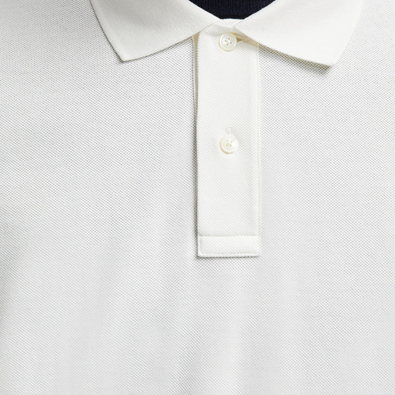 TRICOLOUR-TRIMMED COTTON PIQUET T-SHIRT