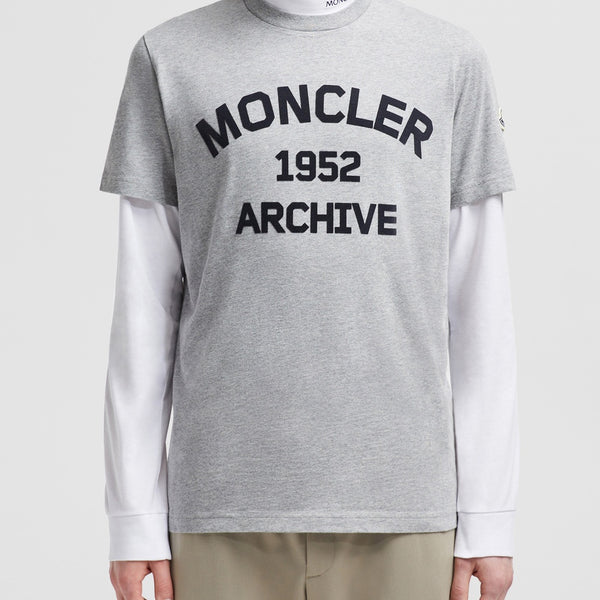 FLOCKED LOGO COTTON T-SHIRT