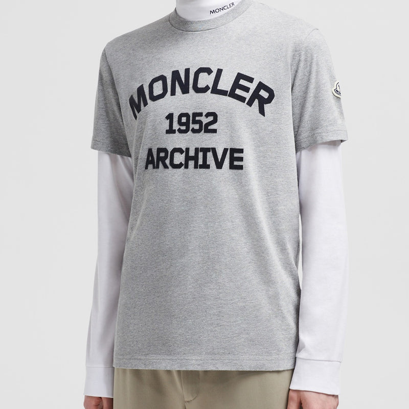 FLOCKED LOGO COTTON T-SHIRT