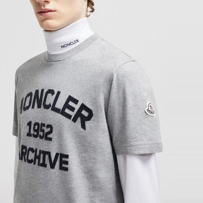 FLOCKED LOGO COTTON T-SHIRT