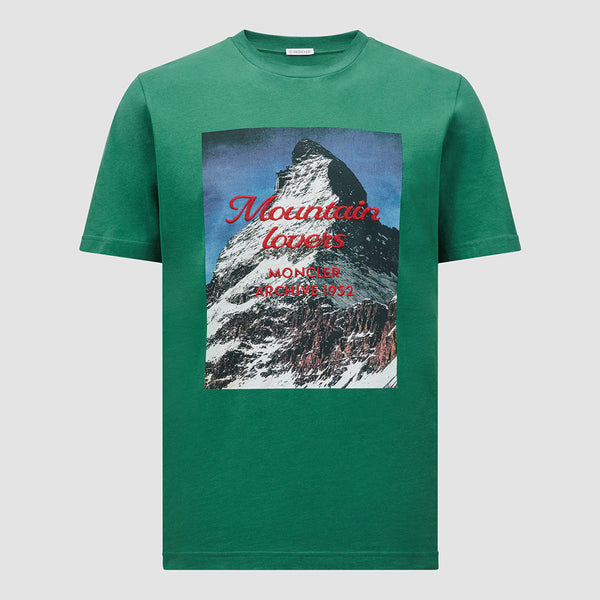 MOUNTAIN MOTIF COTTON T-SHIRT