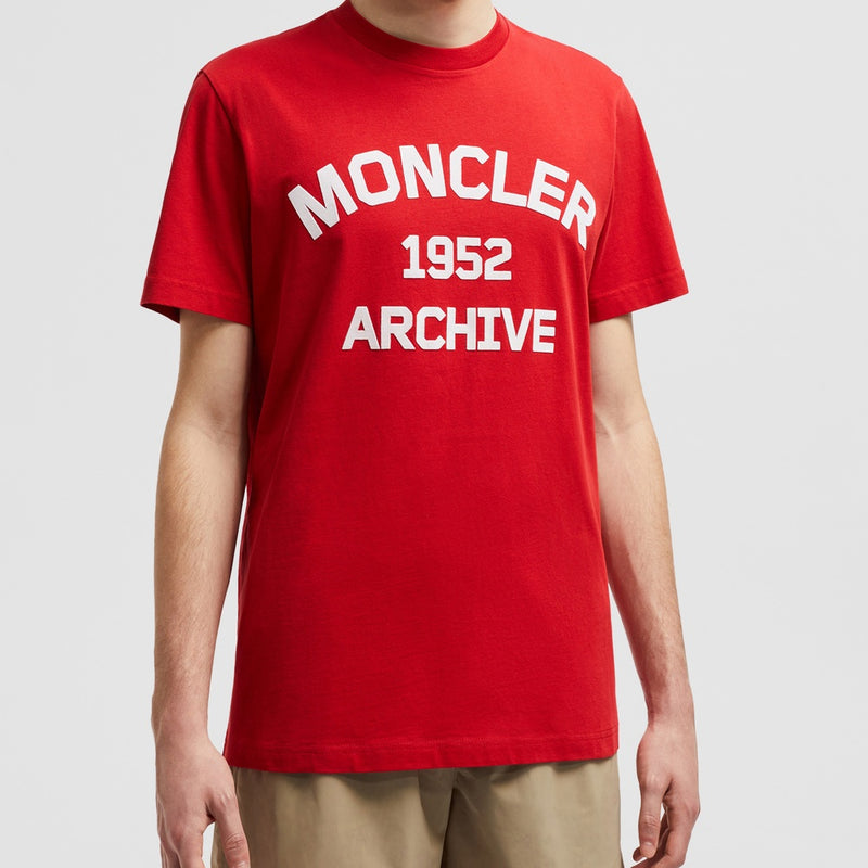 FLOCKED LOGO COTTON T-SHIRT