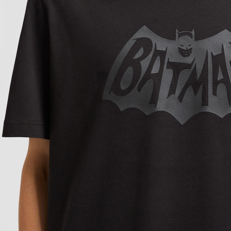RUBBERIZED BATMAN LOGO COTTON T-SHIRT