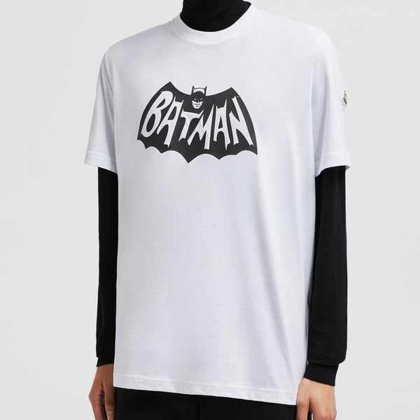 RUBBERIZED BATMAN LOGO COTTON T-SHIRT