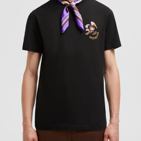 EMBROIDERED RUGBY PATCH COTTON T-SHIRT