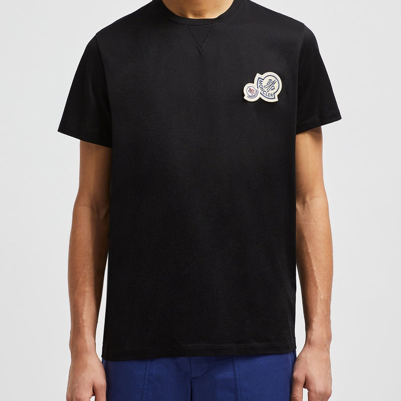 DOUBLE LOGO PATCH COTTON T-SHIRT