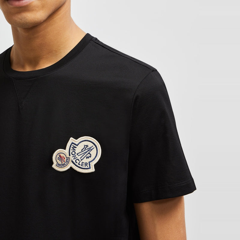 DOUBLE LOGO PATCH COTTON T-SHIRT