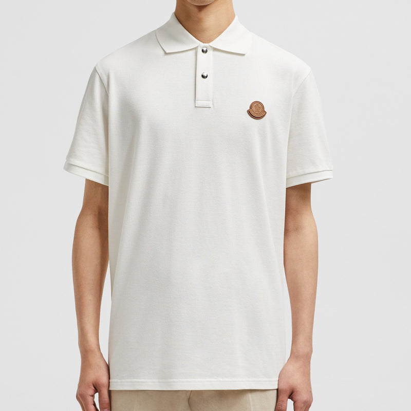 LOGO PATCH COTTON PIQUET POLO SHIRT