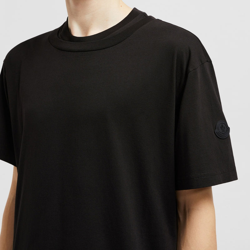 DOUBLE COLLAR COTTON T-SHIRT