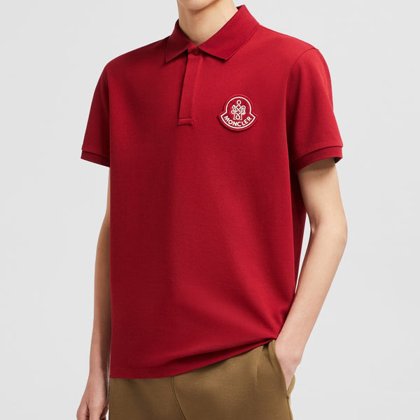 YEAR OF THE SNAKE PATCH COTTON PIQUET POLO SHIRT