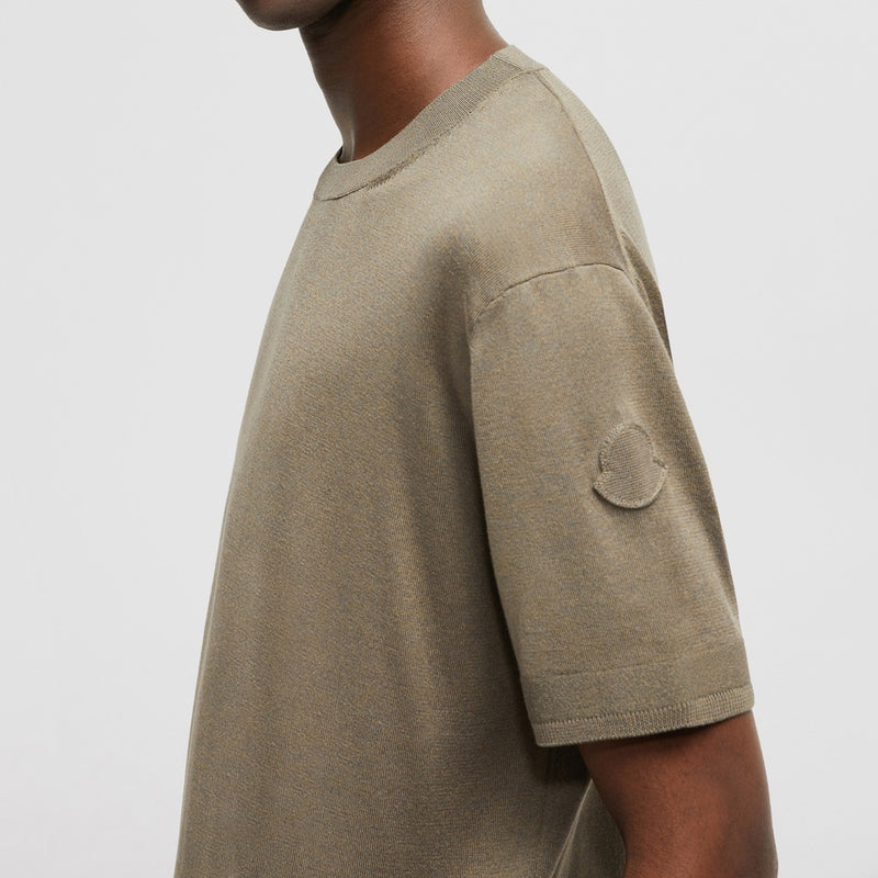 SILK & COTTON KNIT T-SHIRT