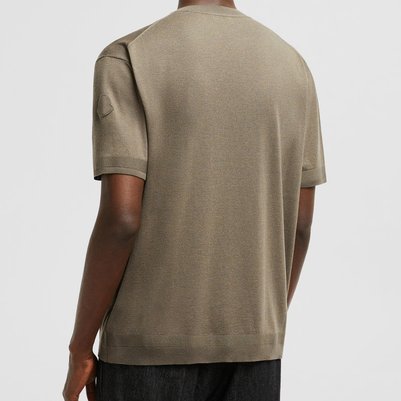 SILK & COTTON KNIT T-SHIRT