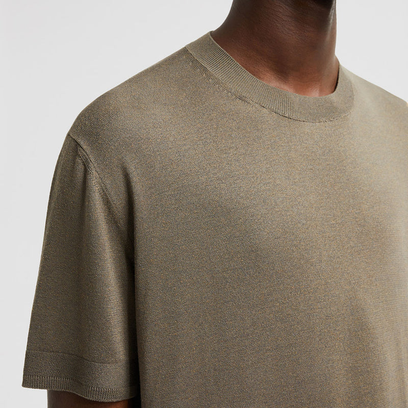SILK & COTTON KNIT T-SHIRT