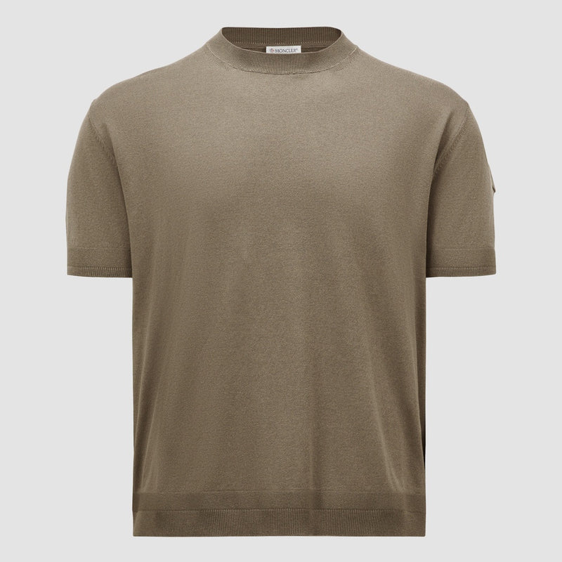 SILK & COTTON KNIT T-SHIRT