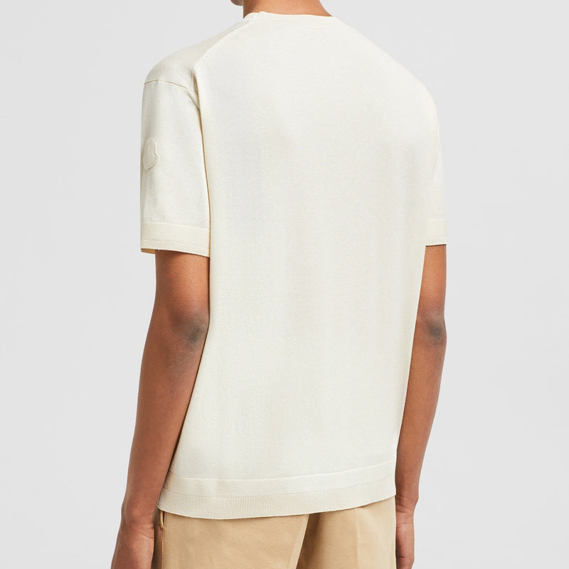 SILK & COTTON KNIT T-SHIRT